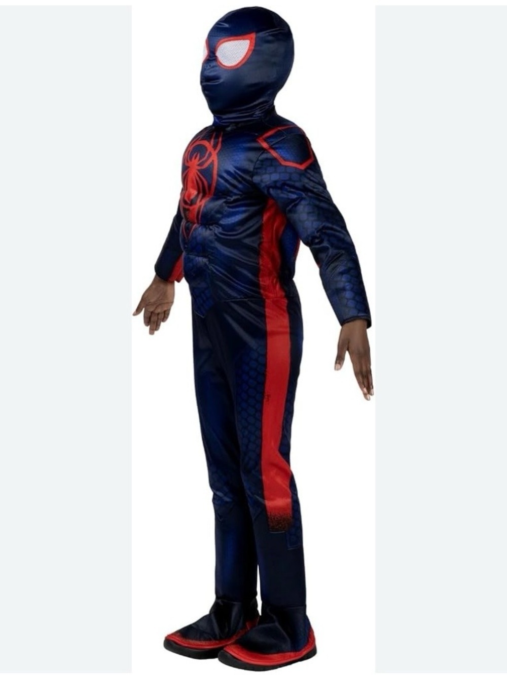 Deluxe Spiderman Miles Morale Muscle Chest Superhero Costume size L 10-12